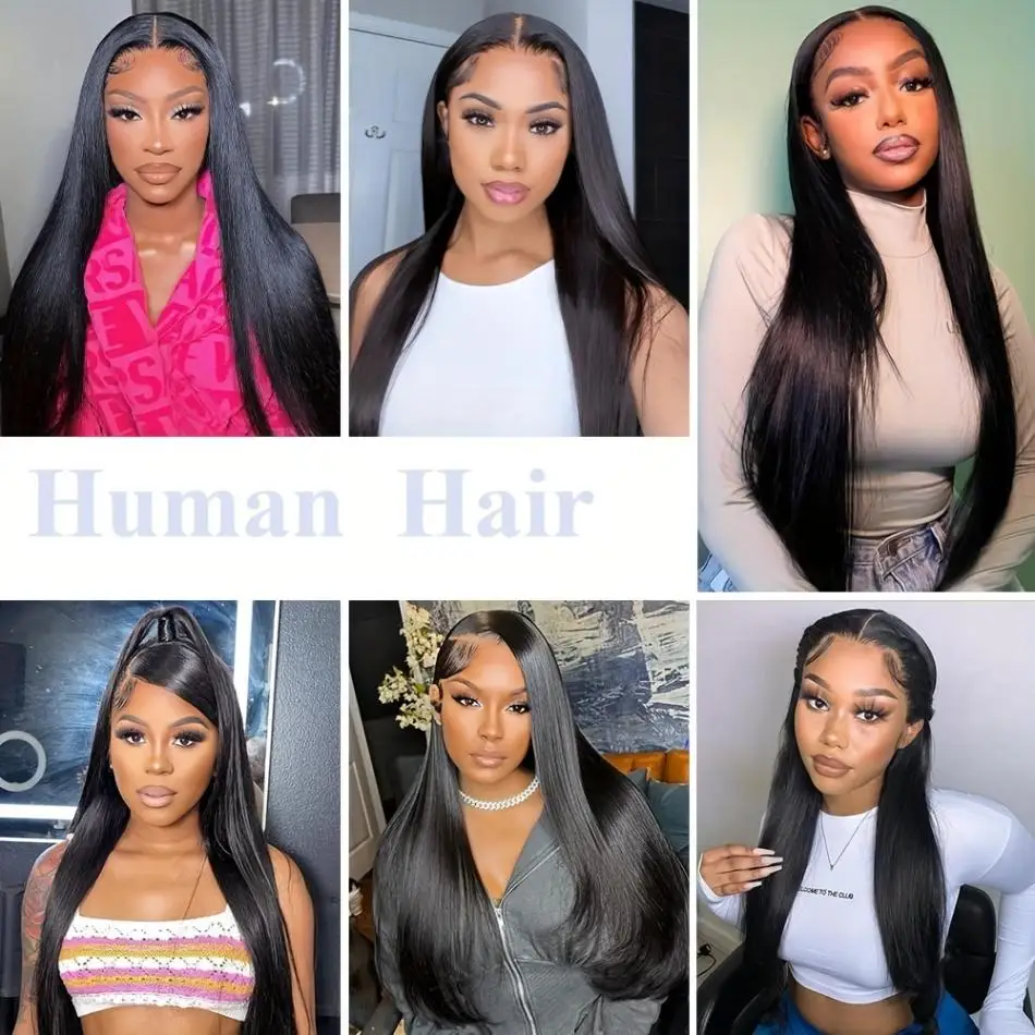 13x6 Lace Wig 100% Human Hair 13X4 Straight 4x4 5x5 Lace Frontal Wig Lace Front Ready To Wear  Glueless Brazilian Wig For Women