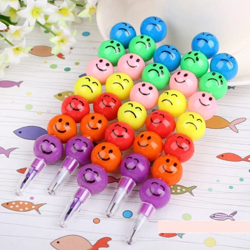 11pcs Building Blocks Pencil Home Office Cartoon Plastic Children Pens Non-Sharpening Bullet Pencil Kids Writing Pen Crayon