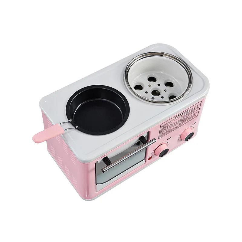 Household Oven Toaster Three-in-one Breakfast Making Machine Multifunctional Breakfast Machine Egg Frying Pan