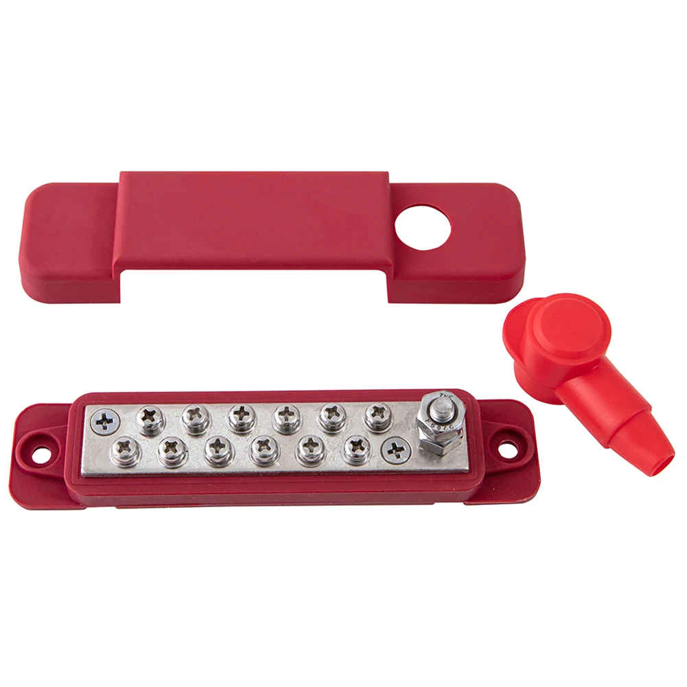 12-Punkt-Batterie-Stromverteilerblock, Sammelschiene, positiv, negativ, 12 V, 180 A, Stromverteilerblock, Terminal für Auto-Wohnmobile, Schiffe – Detail 36