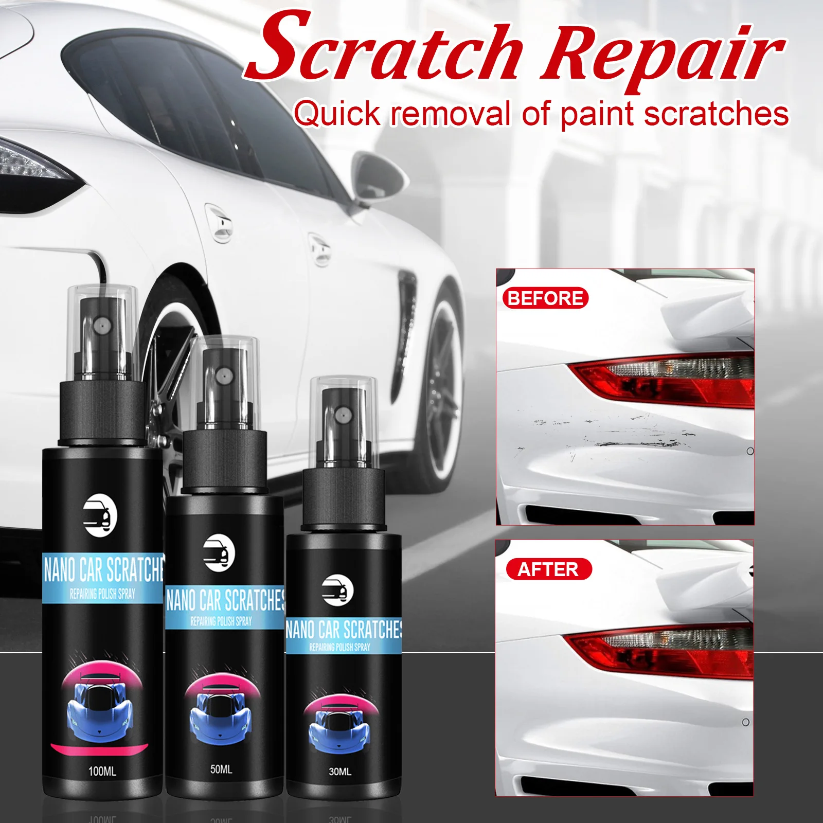 120ml Nano Car Scratch Removal Spray Repair Nano Spray Scratches Car Scratch  Repairing Polish Spray Car Ceramic Coating - AliExpress