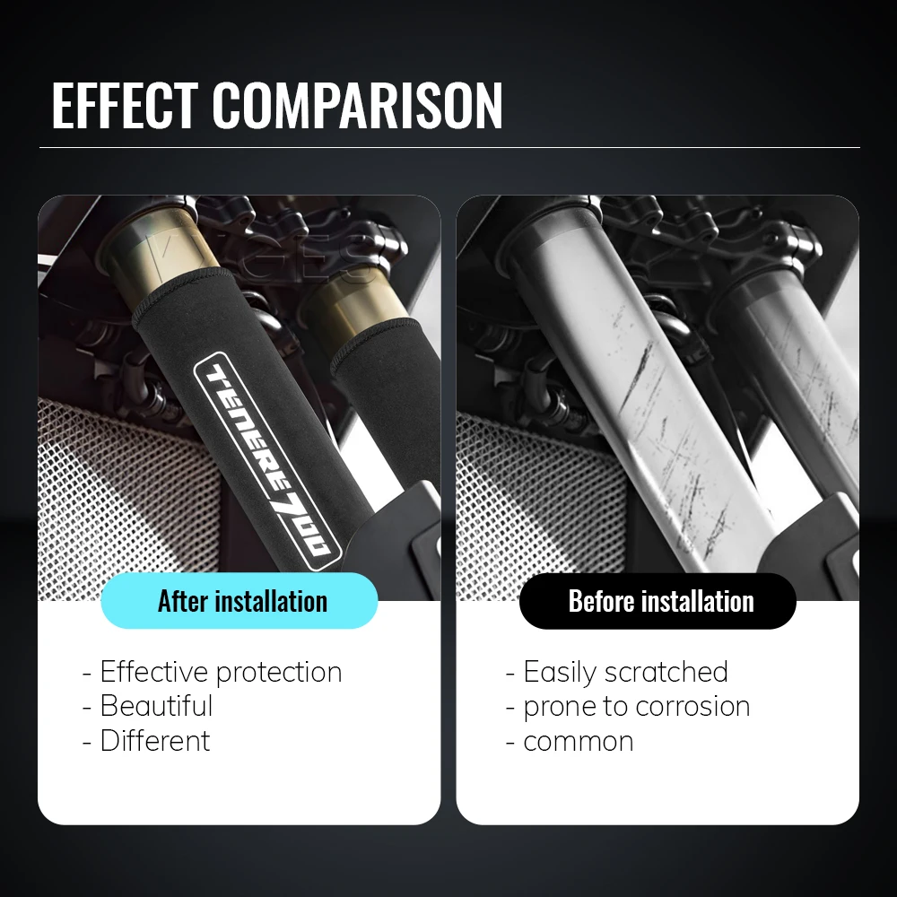 Durable Fork Protection Cover and Shock Absorber Dust Protector Sleeve