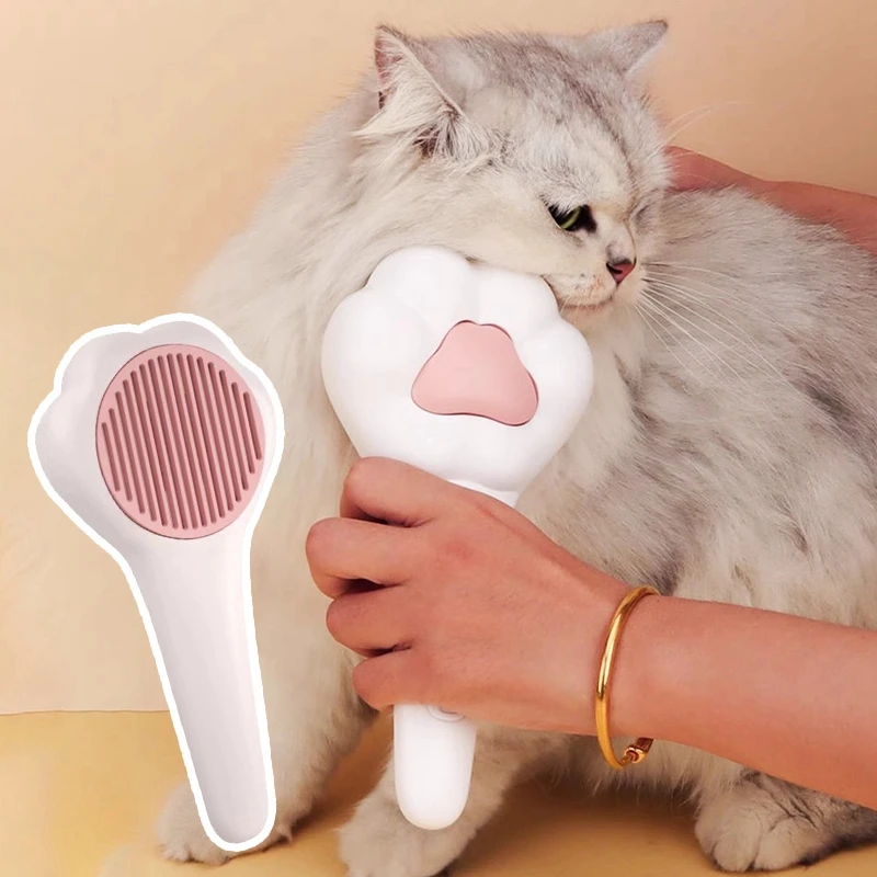 

Pet Needle Comb Self Cleaning Slicker Brush Cat Dog Hair Removal Floating Shedding Tool Kitten Beauty Grooming Massager Supplies