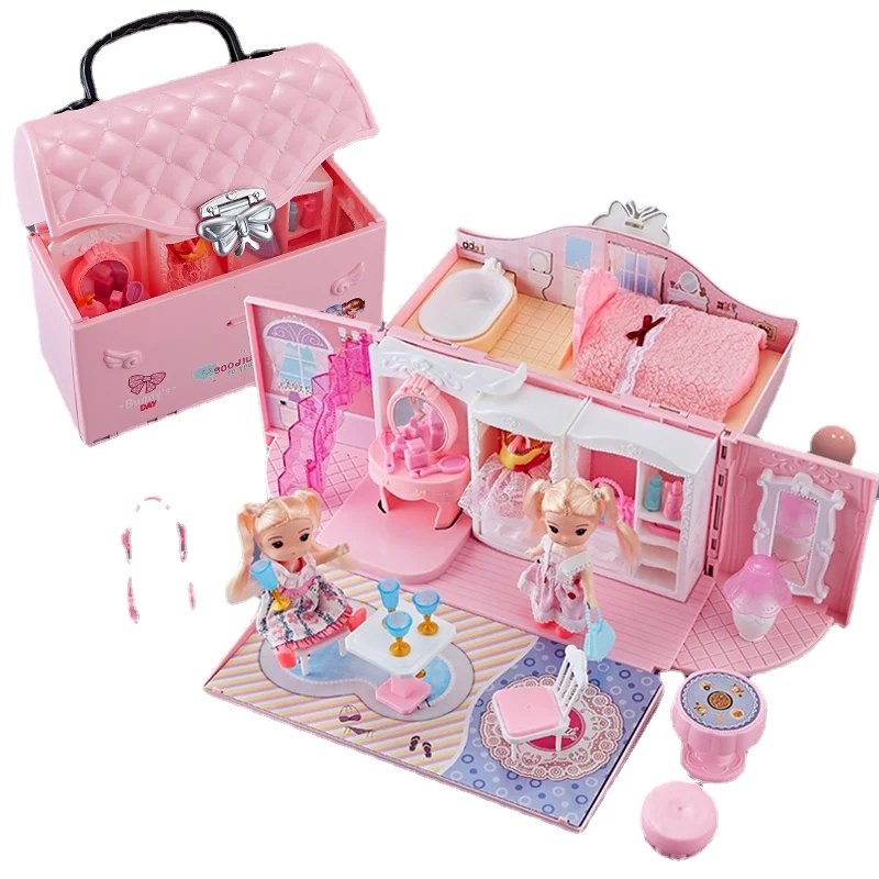 

Zl Toy Girls Playing House Princess Doll House Children's Day Birthday Gift