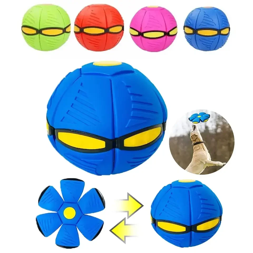 DogToysFlyingDiscInteractiveFlyingSaucerBallTransformable
