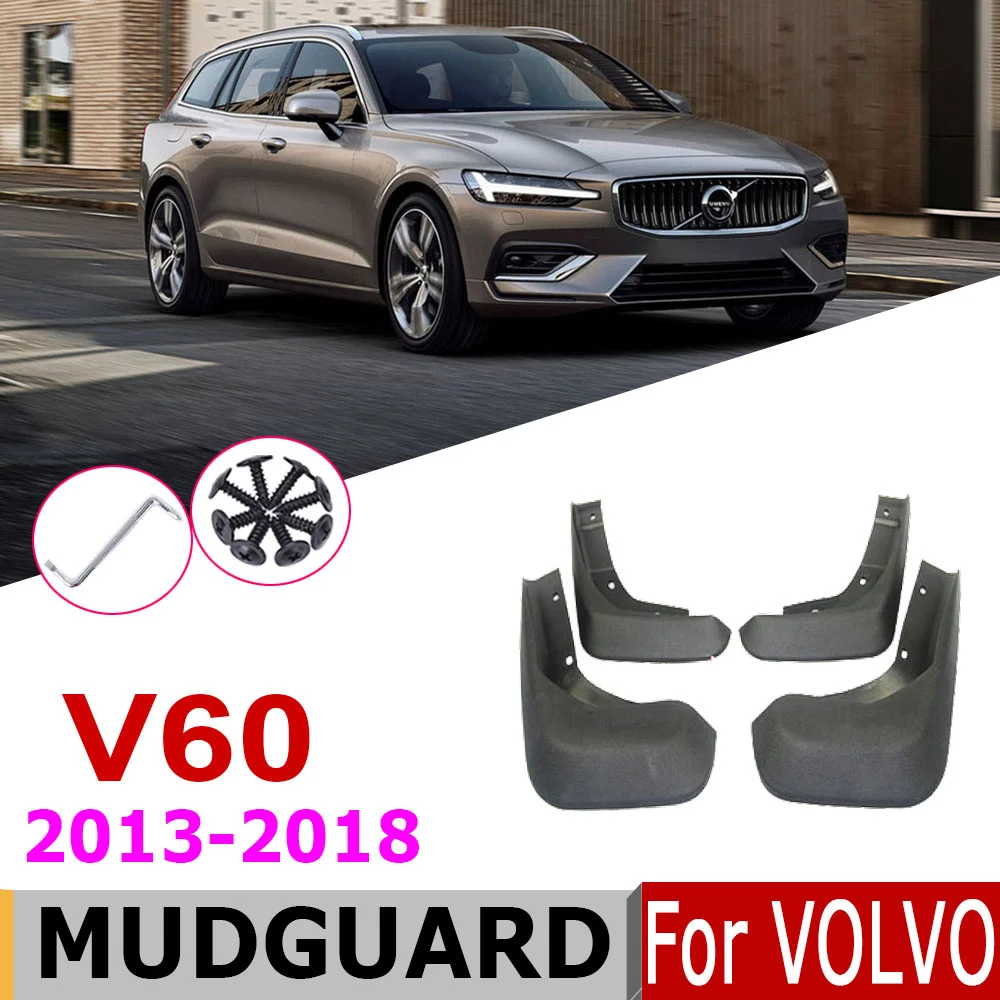 Volvo V60クロスカントリー用カーフラップ1番目の世代2018〜2013フェンダー泥ガードフラップスプラッシュガードガードガードガードアクセサリー2017  2016 AliExpress