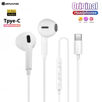 Auricolari USB-C con filo, in-ear, Hi-Fi Bass, cuffie Type-C per Apple iPhone 15 Pro, 16 Plus, 17 Air, 17 Pro Max