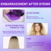 Gray Color Fixing Hair Dye Shampoo Fading Non-irritating Yellow Bleach for Hair Rapair Cover Grey Purple Shampoo for Blonde Hair 3