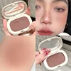 Monochrome Mud Blusher Contour Matte Natural Cheek Tint Purple Taro Low Saturation Waterproof Soft Contouring Cream Cosmetics 3