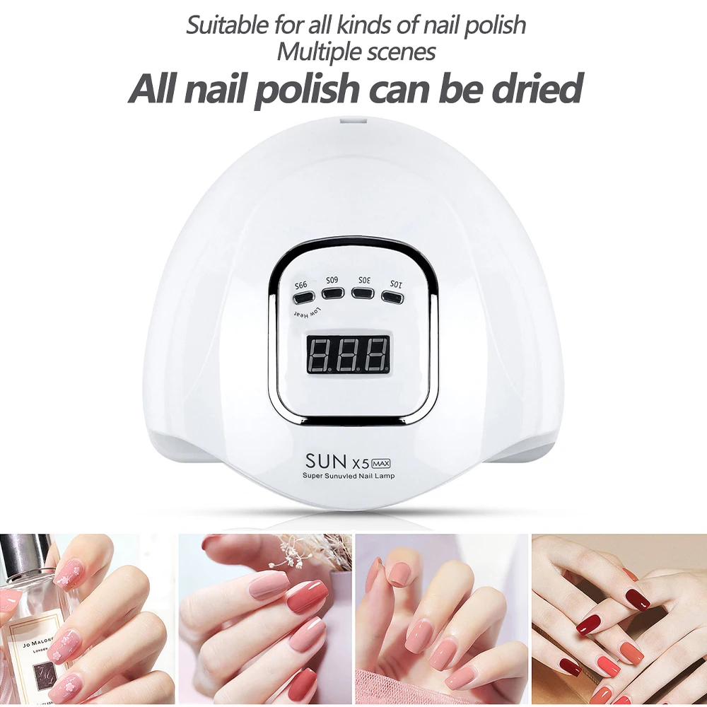 SUNX5 MAX UV LED Nail Lamp Professional Nail Dryer Gel Polish Light UV Nail Light with 4 Timer Setting Polish Curing Gel LED 5