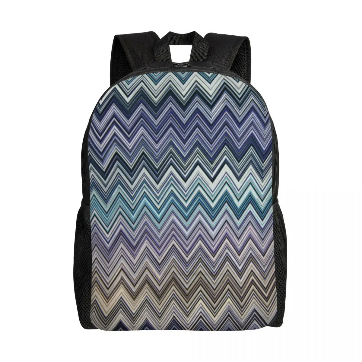 

3D Printing Home Zig Zag Bohemian Backpack Zigzag Boho Pastel College School Travel Bags Bookbag Fits 15 Inch Laptop