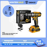 DEKO 20V Cordless Drill 2 Speed Rechargeable Electric Screwdriver Lithium Battery Household Multi-function Power Tools 1
