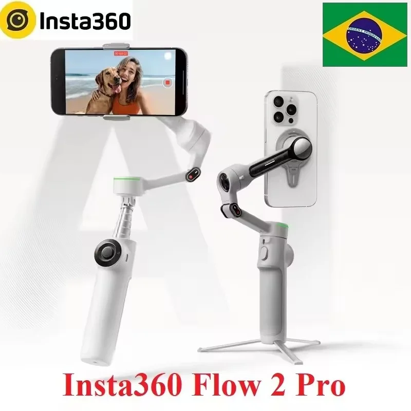 Insta360 Flow 2 Pro AI-Powered Smartphone Auto Tracking Phone Gimbal 3-Axis Stabilization For Android Iphone handheld gimbal stabilizer