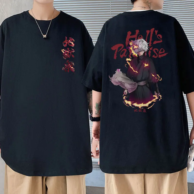 

Japanese Anime Hell's Paradise Jigokuraku Gabimaru Graphic Tshirt Men Women Casual Oversized Short Sleeve Tee Male Tops T-shirts