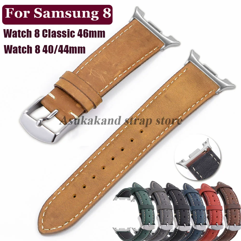 Retro Leather Cowhide Watch Strap Men's Bracelet