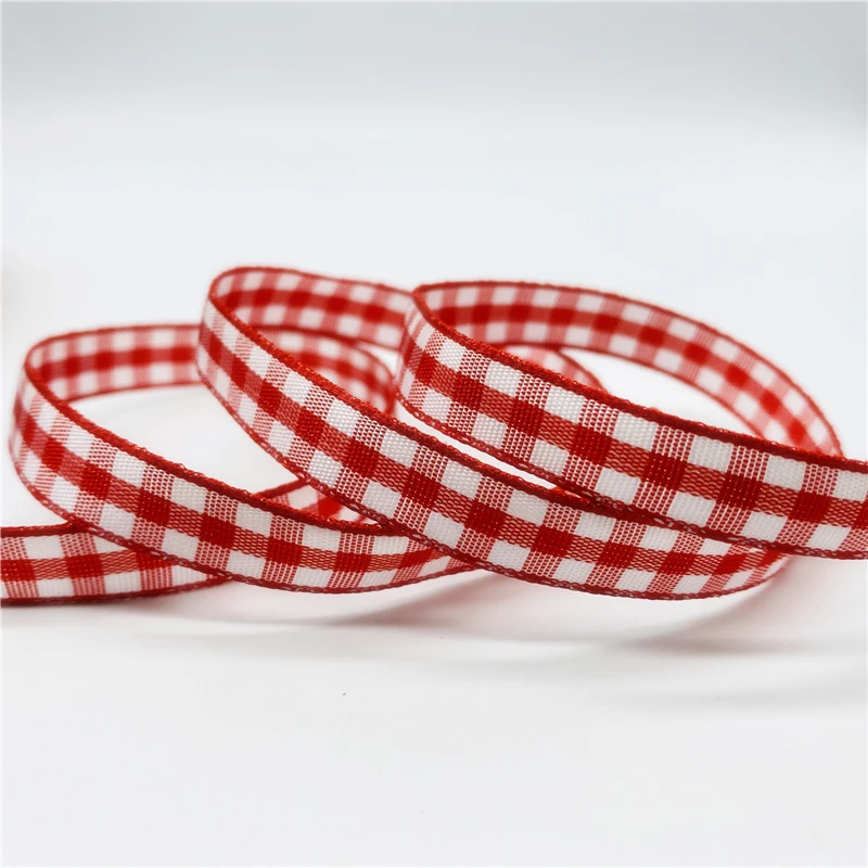 Ribbon Decoration Ribbon Supplies Christmas Ribbon Wrapping Ribbon 5yards/Lot 10mm Plaid Ribbon Christmas Decor Ribbon For Handmade Design Christmas Decoration DIY Gift Wrapping