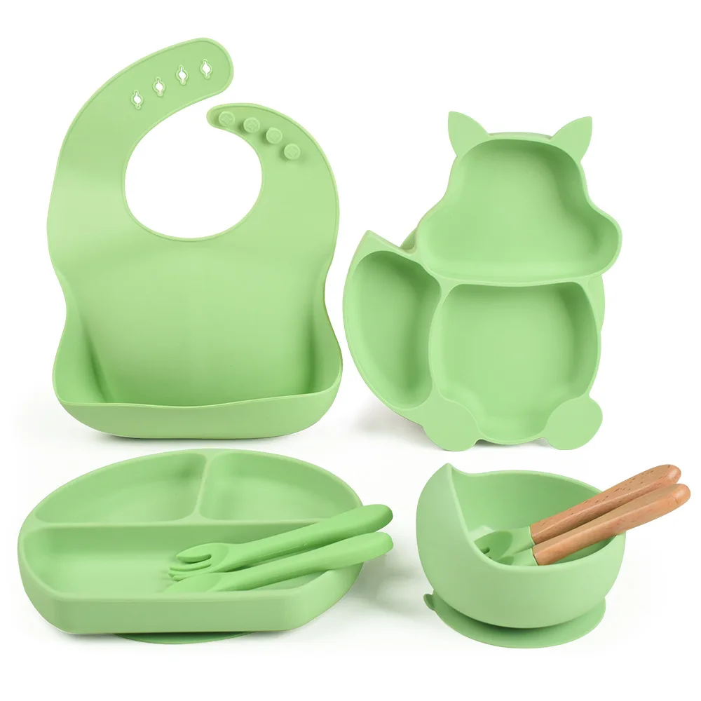 2 Pcs Food Grade Silicone Baby Spoon Fork Children Silicone Tableware Spoon Baby Food Supplement Fork Spoon Set Baby Tableware 8 S5ebfff58bdfa49cf8e5faafbcf190b24W