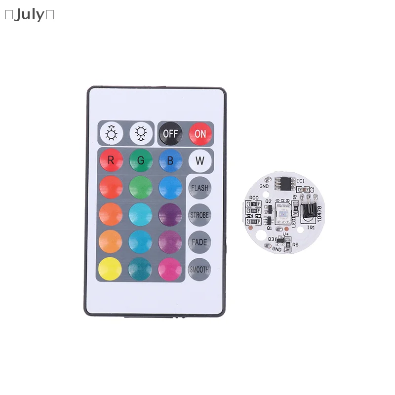 Color RGB Light Board Round LED Light Source Low Voltage DC 5V Switch Remote Control For Ornament Base DIY LED