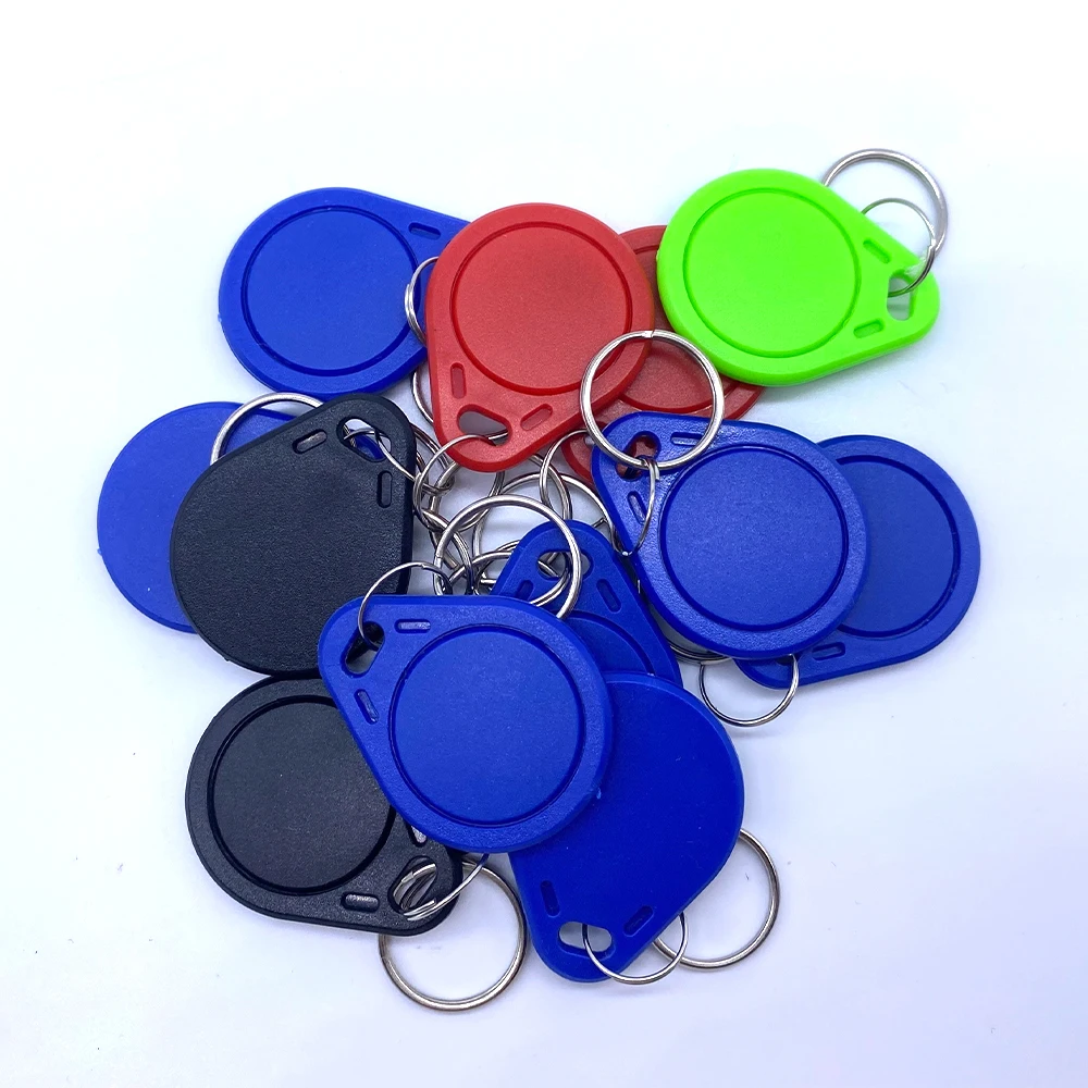 10pcs 125KHz T5577 Keyfobs Rewritable Duplicate Tag 5200 Proximity Copy Access Card ID Token Ring RFID Cloner Keychain 4