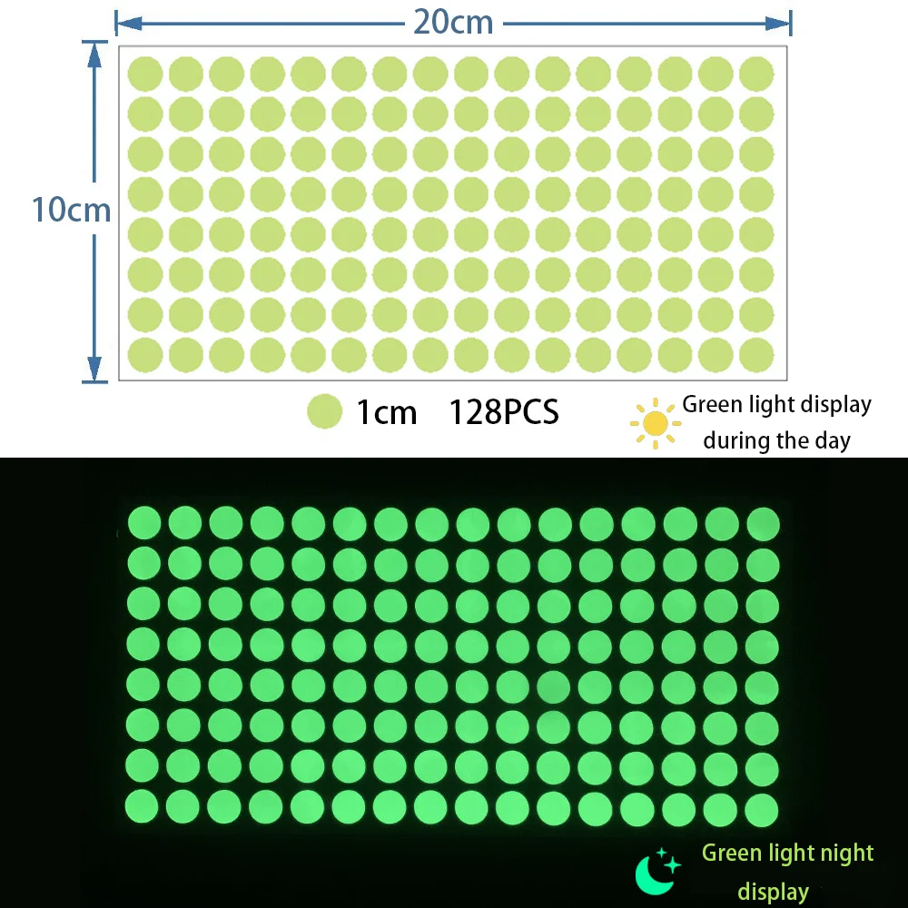 Glow Star Dot Sticker Children's Room DIY Bedroom Ceiling Self-Adhesive Decoration Luminous Fluorescent Sticker Glow Switch Stic