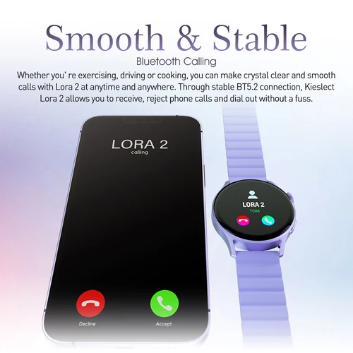 Kieslect Lora 2 스마트워치 1.3인치 AMOLED 스크린 글로벌판 금속동체 블루투스 혈산소 호출 심박수 여성 건강 모니터 스포츠 패션 여성 스마트워치 4