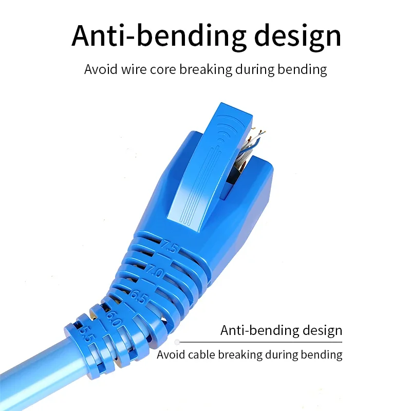 RJ45 커버 캡 커넥터 Cat5 Cat5e Cat6 Cat6a Cat7 네트워크 부츠 Lan 이더넷 케이블 RJ 45 외장 파란색 와이어 직경 5.5-7.5mm