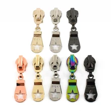 

Meetee 10Pcs 5# Zipper Slider for Metal Nylon Zips Bags Zippers Repair Replacement Puller Head Zip Clothes Sewing Accessories
