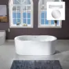 67 inch Air Bubble and Whirlpool Jetted Freestanding Bathtub High quality structure comfortable hydro massage 3