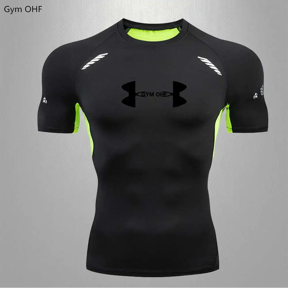 Compression T Shirt Sport T Shirt Running T Shirts Running T Shirt T-Shirt Men Gym Compression Sport Shirt Breathable Dry Fit Top Fitness Training Running T Shirts Rashguard Jiu Jitsu Sportshirts