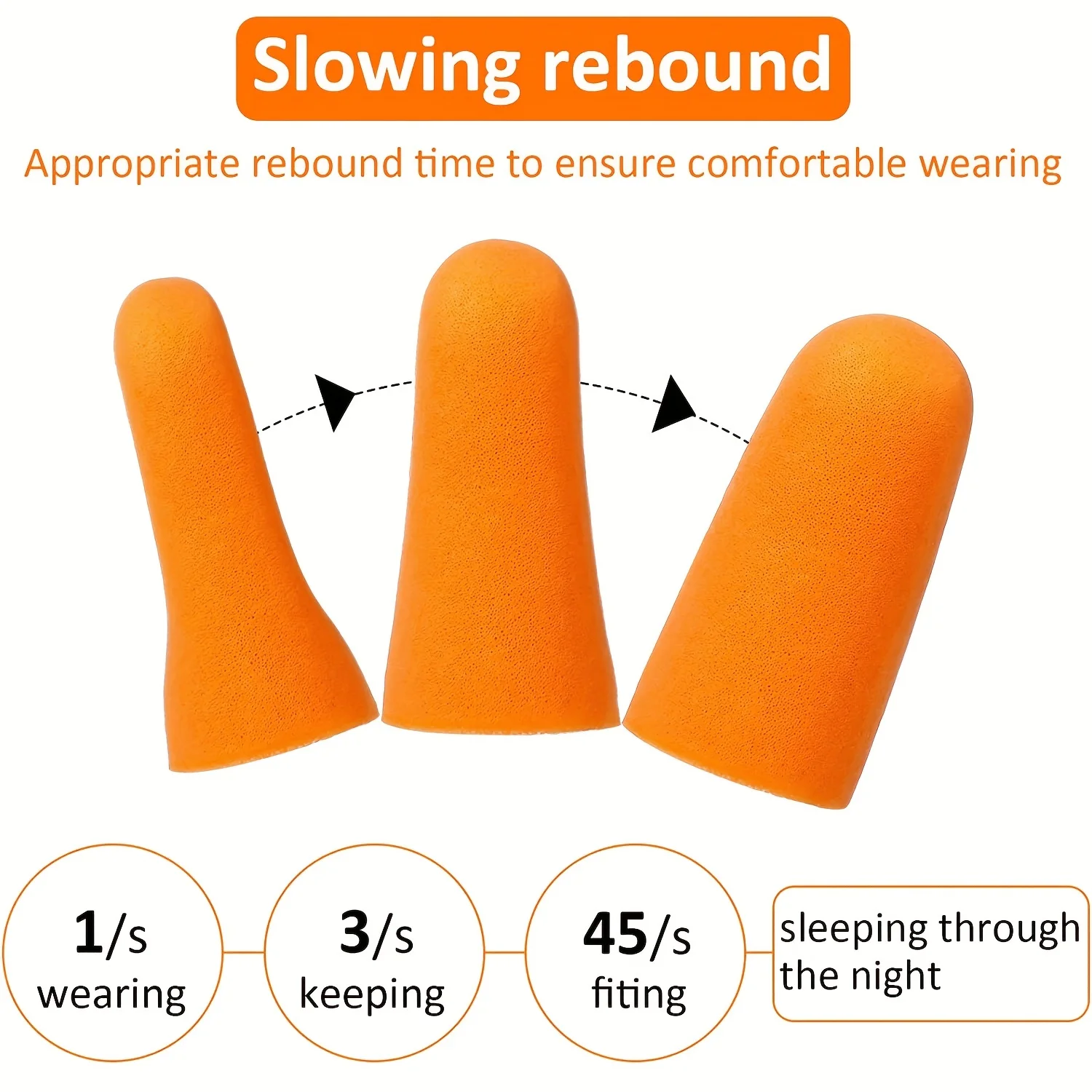 50/100 Pairs Ear Caps with Noise Cancellation Reusable Noise Reduction Protection Soundproofing Ear Caps for Sleep Studio Work