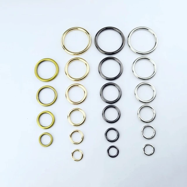 O-ring Buckle Oval Solid Brass Round DIY Luggage Leather Keychain Hardware  10pcs