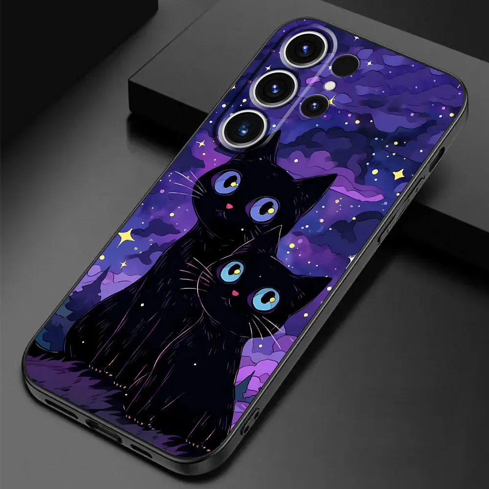 Starry Sky Cat Silicone Phone Case