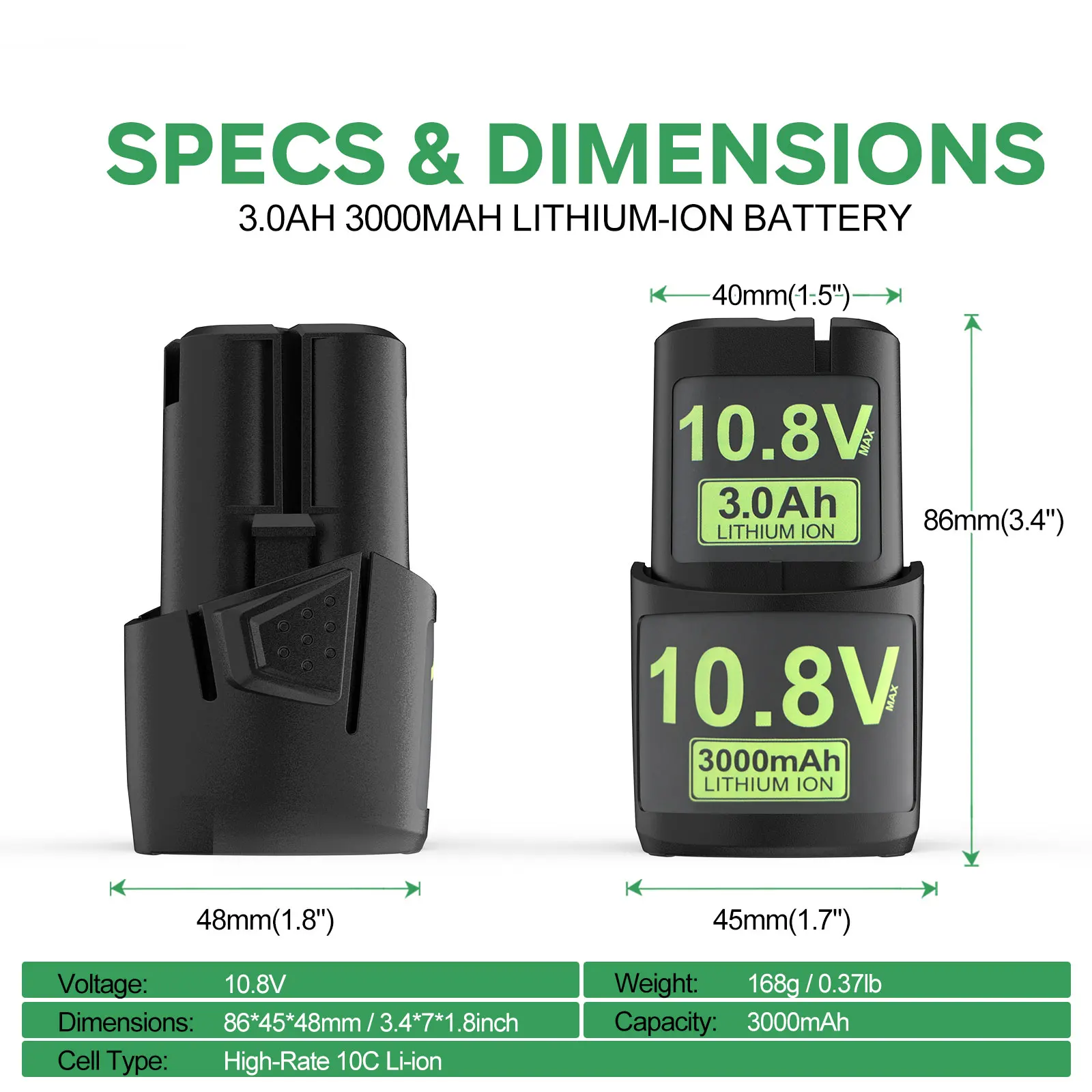 For STIHL 10.8V 3.0Ah Power Tools GTA 26 /SEA 20/HSA 25/HSA 26/AS2 Power Tool Li-ion Battery For All Stihl SHA30108 Power Tools 6