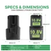 For STIHL 10.8V 3.0Ah Power Tools GTA 26 /SEA 20/HSA 25/HSA 26/AS2 Power Tool Li-ion Battery For All Stihl SHA30108 Power Tools 6