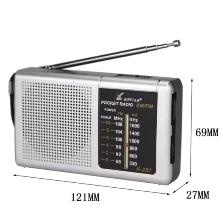 New AM FM Portable Mini Two Band Radio Full-wave Band Battery Powered Radio Built-In Speaker Outdoor Emergency Radio for Elders