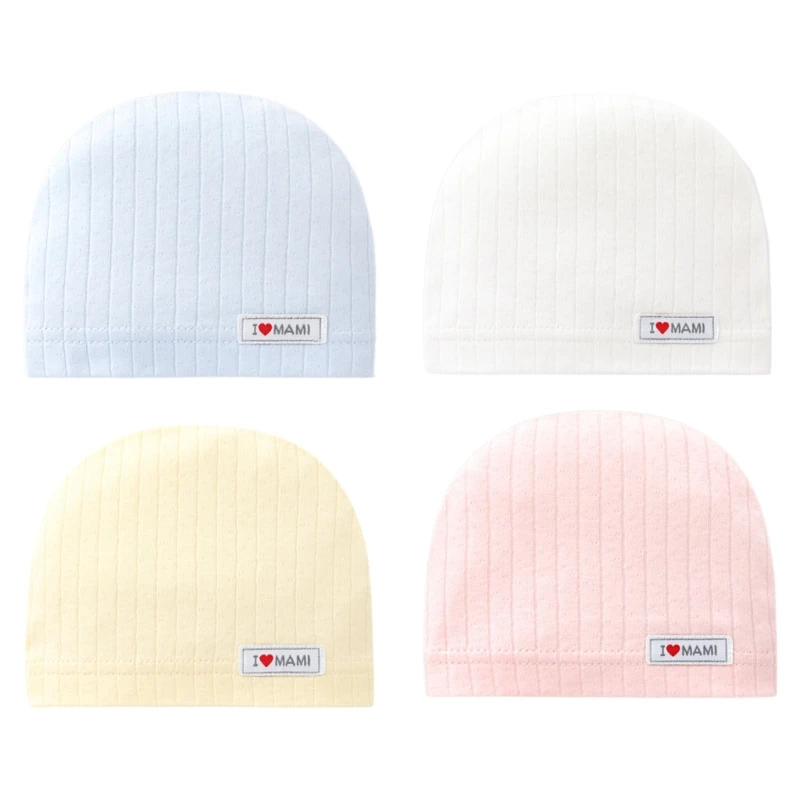 

Симпатичные новорожденные хлопковые шапки Больничная шапка Мягкие удобные головные уборы для новорожденных