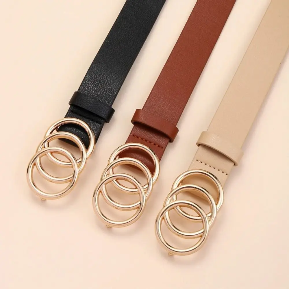 Waist Decoration Fashion Versatile Leather Stylish Belt Casual Luxury Design Slide Buckle Belt Simple Waistband For Women Girl - Image 3