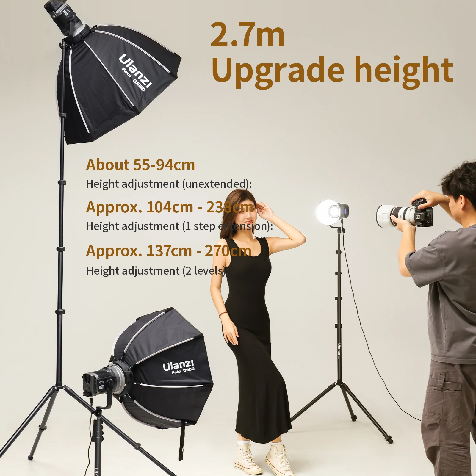 Photographic Light Stand Ulanzi T270 Lighting Stand 2.7M