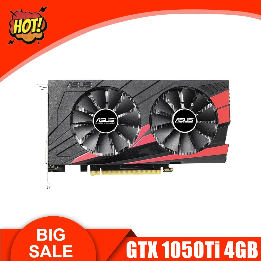 ASUS Graphic Card GTX 1050Ti 4GB 128Bit GDDR5 Video Cards GTX1050ti GPU video card for gaming pc