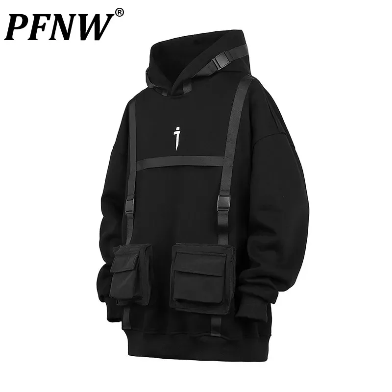 

PFNW Heavy Industry Autumn New Hip Hop Fashion Brand Tactical Pocket Hoodies Men Darkwear Women Loose Casual Tide Coats 12Z4112