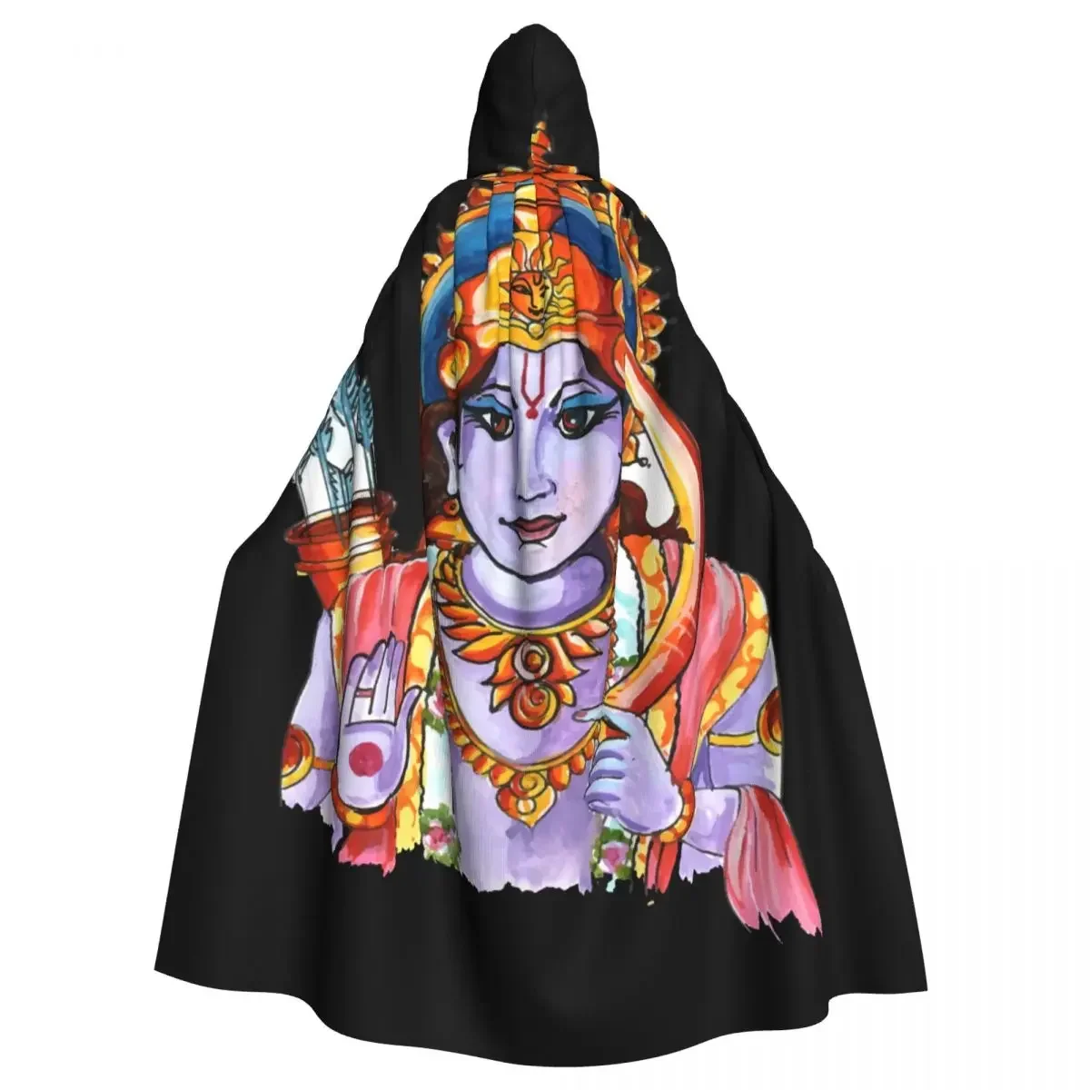 

Happy Dussehra Unisex Witch Party Reversible Hooded Adult Vampires Cape Cloak