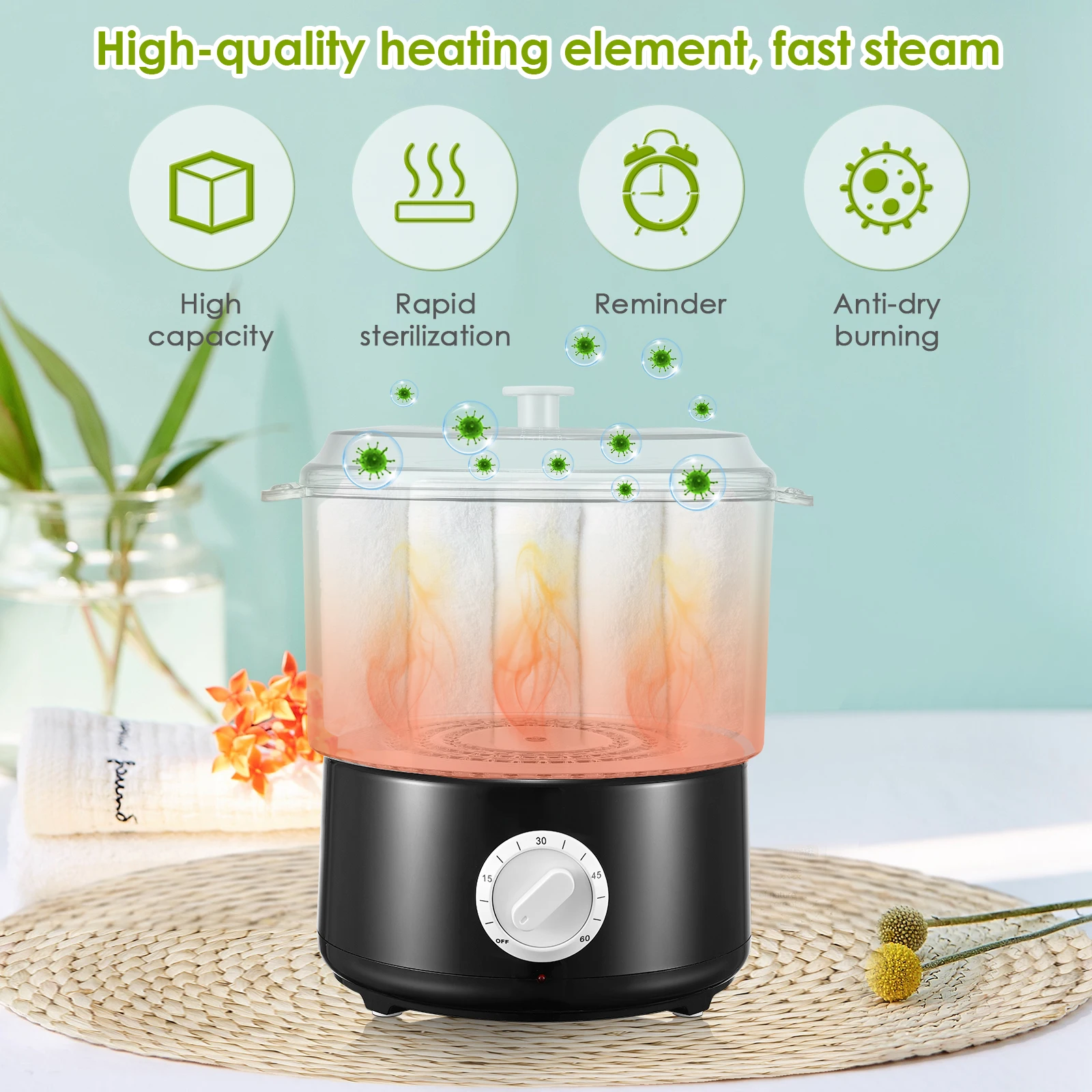 Quick heating Spa Towel Stone Warmer Heater Towel Steamer Daytime Multiple  Use For Nail Salon Barber Shop And Hot Shaving - AliExpress
