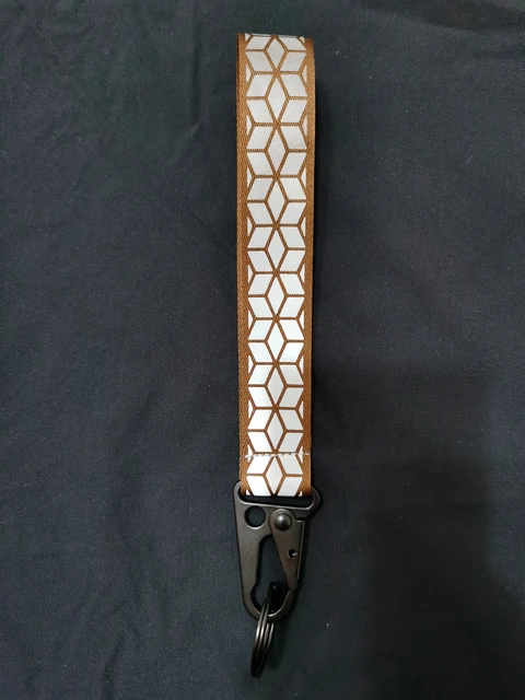 Car Reflective Keychains High Visibility Webbing Material For Bag Pendant Accessories 2.5cm Brown