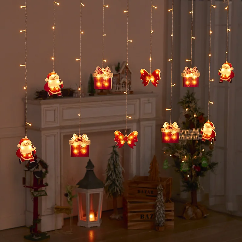 

Festoon String Light Fairy Garland Curtain Light Christmas Lights Christmas Decorations for Home Bedroom Decor New Year Lamp