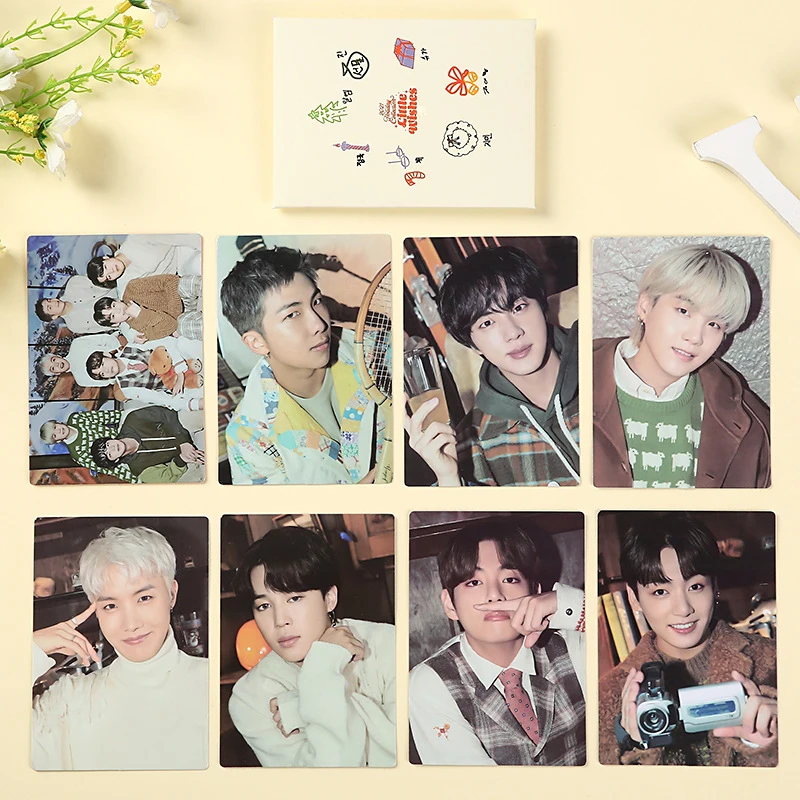 KPOP Bangtan Boys Photocard 2021 Рождественский альбом веер коллекция открыток HD Милая печать