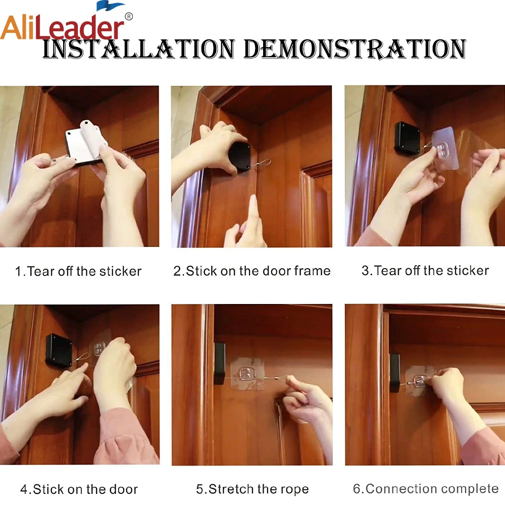 Automatic Door Closer Punch-Free Soft Close Door Closers For Sliding Glass Tension Closing Device 800g-1500g