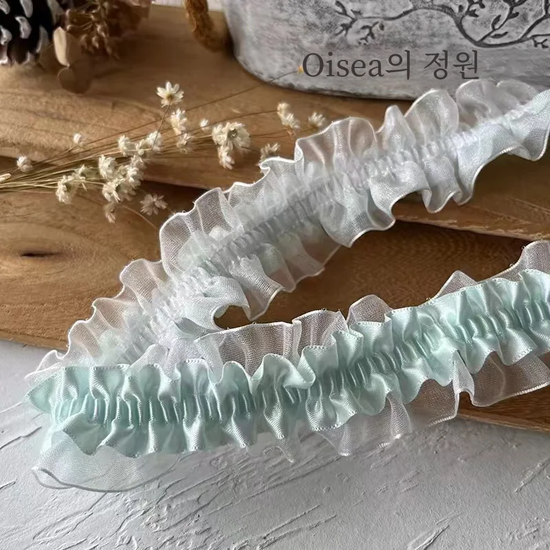 4CM 와이드 새로운 자수 흰 꽃 비즈 Tulle 레이스 패브릭 트림 리본 DIY 바느질 프릴 Applique 칼라 두바이 드레스 장식