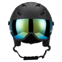 Integrated Ski Helmet Men and Women Snowboard Helmet with Removable Visor Goggles 2