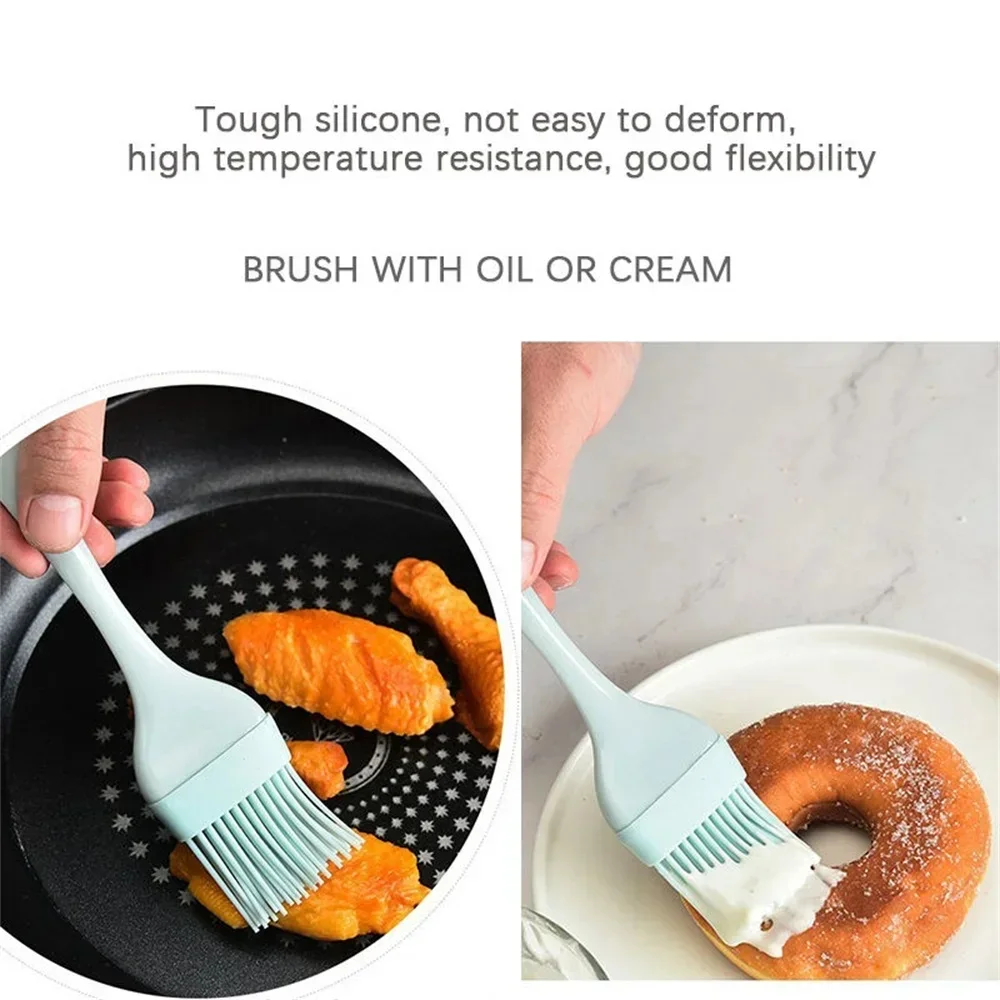 3PCS Non-Stick Silicone Cream Scraper Bread Cake Butter Spatula Mixer Oil Brush With PP Handle Cake Spatula Kitchen Baking Tool