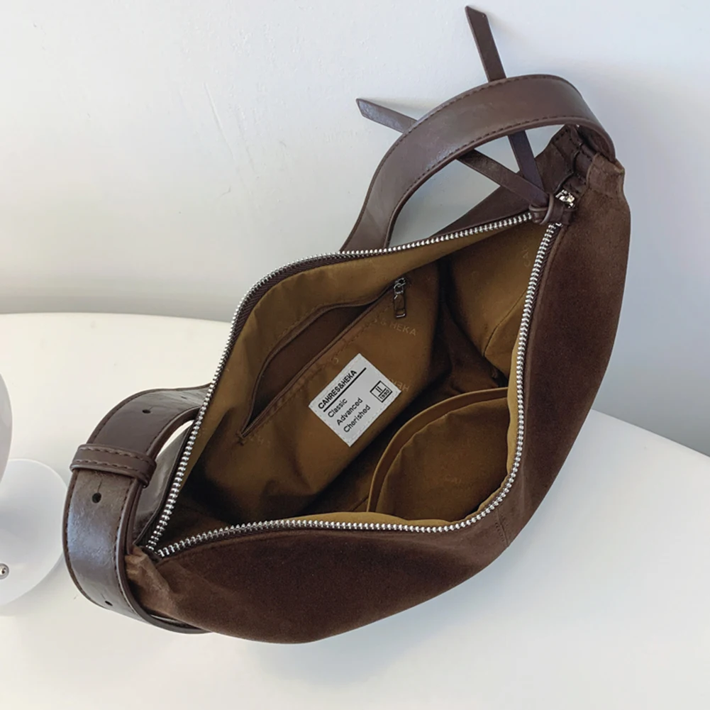 Suede Crossbody Shoulder Bag for Women and Men